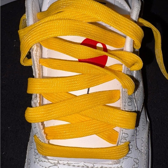 Vans White and Yellow Athletic Shoes - Picture 4 of 4